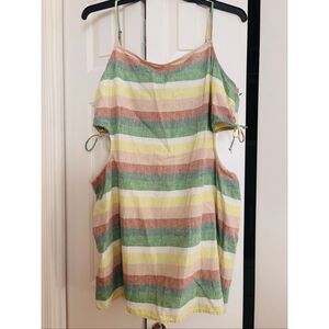 NWT Aerie Linen Blend Sundress with Side Cutouts